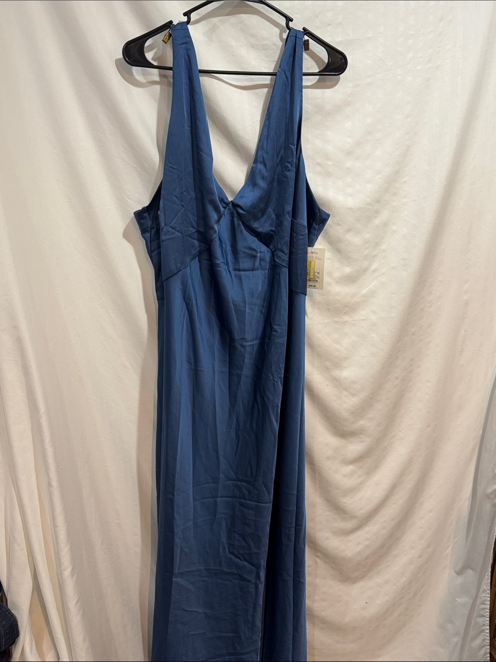 a new day Dusty Blue V-Neck Maxi Slip Dress